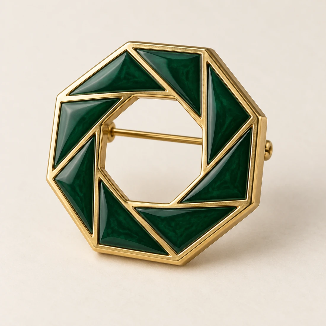 Chromatic series geometric brooch