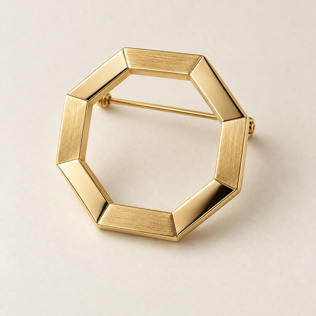 Axis series geometric brooch